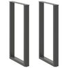 vidaXL Patas de mesa de bar en U 2 uds antracita 60x(100-101) cm