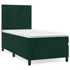 vidaXL Cama box spring con colch&oacute;n terciopelo verde oscuro 100x200 cm