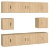 vidaXL Set de muebles para TV 8 pzas madera contrachapada roble Sonoma