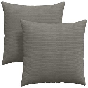 vidaXL Cojines de sof&aacute; 2 pcs Gris Claro 60 x 60 cm Tela de pana