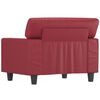 vidaXL Sillón cuero sintético rojo tinto 60 cm