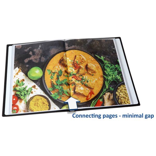 rillstab Libro portafolios A4 20 bolsillos con vista frontal negro