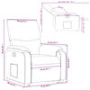 vidaXL Sill&oacute;n reclinable elevable cuero artificial color capuchino