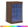 vidaXL Aparador con luces LED roble marr&oacute;n 41x37x67 cm