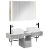 vidaXL Juego de Muebles de Ba&ntilde;o 4 pcs Gris Hormig&oacute;n