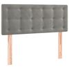 vidaXL Cabecero con LED de terciopelo gris claro 90x5x78/88 cm