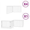 vidaXL Puerta de perros plegable 12 paneles madera &aacute;lamo blanca 960 cm