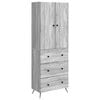 vidaXL Juego de armarios 2 pcs Sonoma gris 66 x 34,5 x 90 cm
