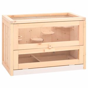 vidaXL Jaula para h&aacute;mster madera maciza abeto 60x35,5x42 cm