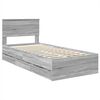 vidaXL Estructura de cama Gris Sonoma 75 x 190 cm Madera Ingenieril