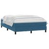 vidaXL Cama box spring con colch&oacute;n terciopelo azul oscuro 140x220 cm