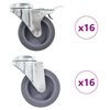 vidaXL Ruedas giratorias con agujero pasador 32 unidades 75 mm