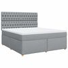 vidaXL Cama box spring con colch&oacute;n tela gris claro 180x200 cm