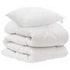 vidaXL Edred&oacute;n con almohada 2 uds. Blanco Microfibra