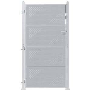 vidaXL Puerta de jard&iacute;n Plateado 96 x 200 cm Acero inoxidable