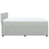 vidaXL Cama box spring con colch&oacute;n terciopelo gris claro 140x200 cm