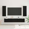 vidaXL Conjunto de mueble de TV 5 pcs Roble Negro Madera de ingenier&iacute;a