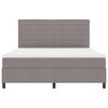 vidaXL Cama tipo Box Spring con colch&oacute;n Taup&eacute; 180 x 200 cm tela