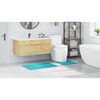 vidaXL Conjunto de alfombra de ba&ntilde;o antideslizante 2 pcs Tuquesa PP