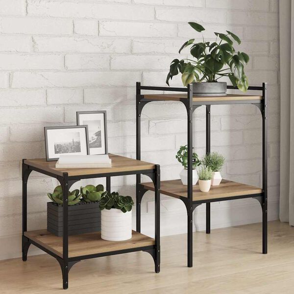 vidaXL Tablero de Estanter&iacute;a 4 pcs Marr&oacute;n 40 x 40 x 1,5 cm