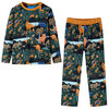 vidaXL Pijama infantil de manga larga verde oscuro 92