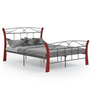 vidaXL Estructura de cama sin colchón metal negro 120x200 cm