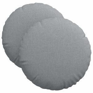 vidaXL Cojines para asiento 2 pcs Gris Claro &Oslash;40 x 13 cm tela