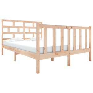 vidaXL Estructura de cama madera maciza de pino 120x190 cm