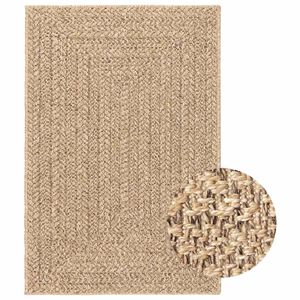 vidaXL Alfombra ZIZUR aspecto yute interior/exterior beige 100x200 cm