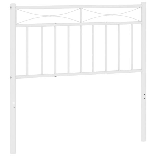 vidaXL Cabecero de metal blanco 90 cm