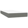 vidaXL Cama box spring con colch&oacute;n tela gris oscuro 120x190 cm