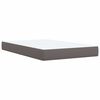 vidaXL Cama box spring con colch&oacute;n cuero sint&eacute;tico gris 120x200 cm