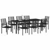 vidaXL Conjunto de Comedor de Jard&iacute;n 9 pcs Negro