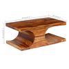 vidaXL Mesa de centro de madera maciza acacia 90x50x35 cm