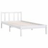 vidaXL Estructura de cama sin colch&oacute;n madera maciza blanco 90x200 cm
