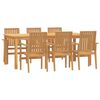 vidaXL Juego de comedor de jard&iacute;n 7 piezas madera maciza de teca
