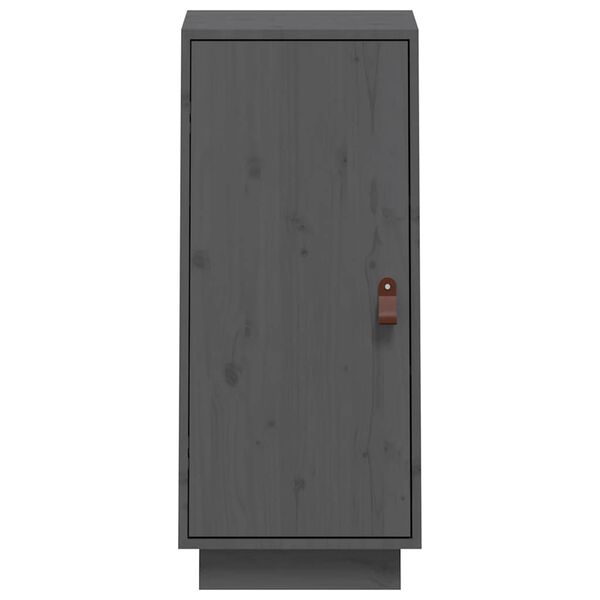 vidaXL Aparador de madera maciza de pino gris 34x40x75 cm