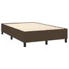 vidaXL Cama box spring con colch&oacute;n tela marr&oacute;n oscuro 120x200 cm