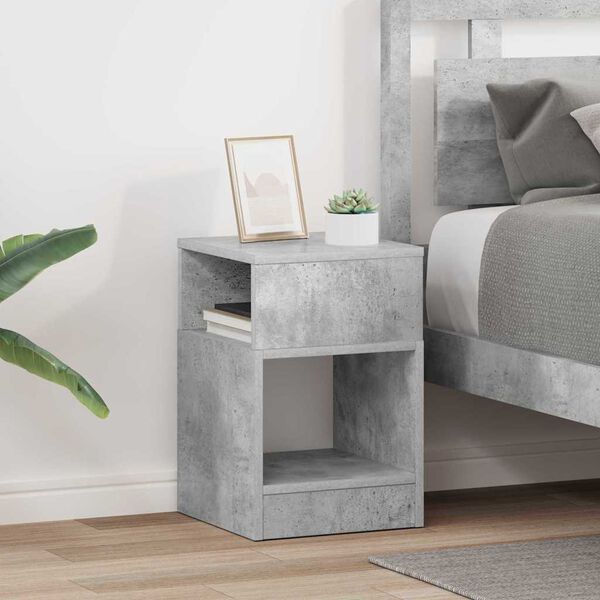 vidaXL Mesa Auxiliar 2 pcs Gris Concreto 30,5 x 30 x 45 cm