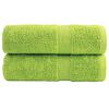 vidaXL Toallas de mano premium SOLUND 2 unidades verde manzana 30x30 cm 600 g/m&sup2;