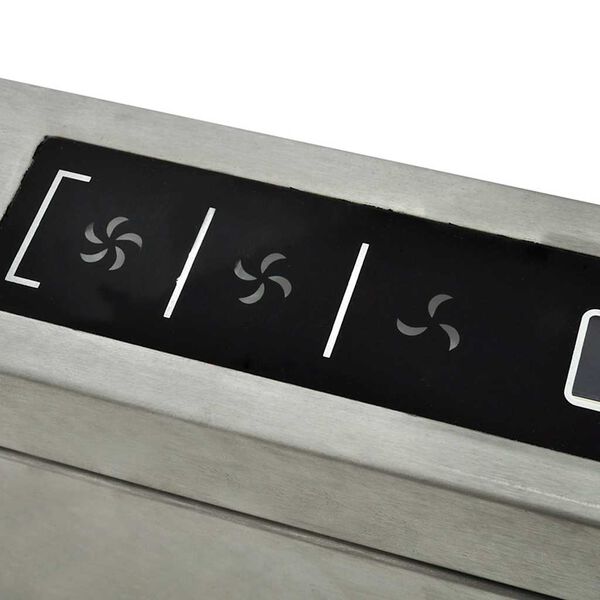 vidaXL Campana extractora de isla con pantalla LCD