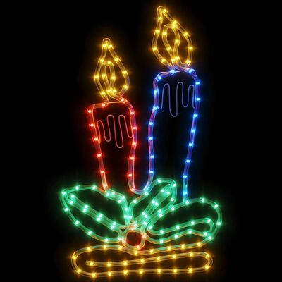 vidaXL Figura de velas de Navidad con 144 LED 70x42 cm