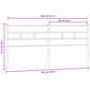 vidaXL Cabecero de hierro y madera de ingeniería roble ahumado 180 cm