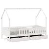 vidaXL Estructura de cama para ni&ntilde;os con cajones madera pino 80x200 cm