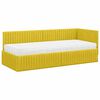 vidaXL Estructura de Cama Esquina con Colch&oacute;n 2 pcs Amarillo
