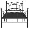 vidaXL Estructura de cama sin colch&oacute;n metal negro 100x200 cm