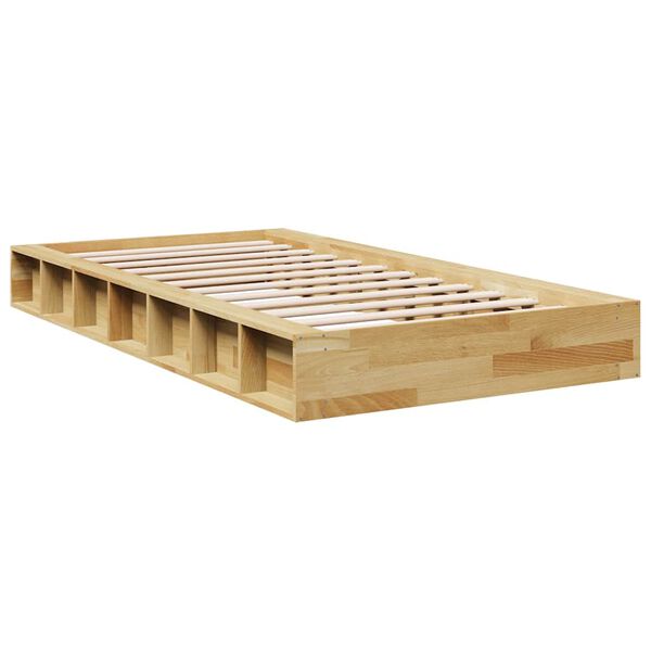 vidaXL Estructura de cama sin colch&oacute;n 90x200 cm madera maciza roble