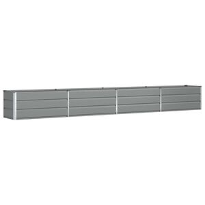 vidaXL Jardinera Gris Claro 385 x 50 x 45 cm Acero Galvanizado