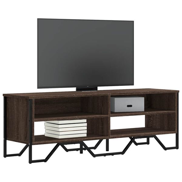 vidaXL Mueble de TV madera de ingeniería marrón roble 122x34x41 cm