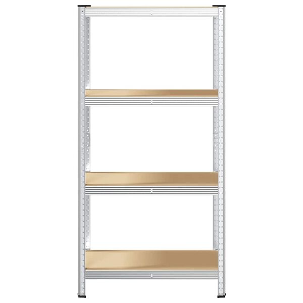 vidaXL Estanter&iacute;a de acero y MDF 80x40x160 cm plateado